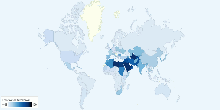 Freshwater Use as Percentage of Total Renewable Water Resources