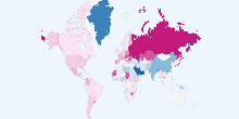 Worldwide Human Sex Ratio for Total Population